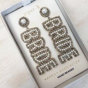 PIPER K Beaded Bride Earrings